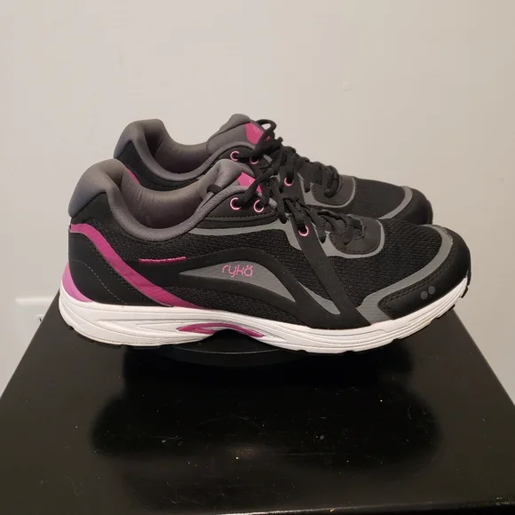 Ryka SKY WALK Walking Shoes Sneakers Black Pink Memory Foam Women's Size 8.5M - Picture 3 of 10